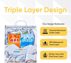 Superio Hot and Cold Insulated Bags for Food Delivery, Grocery Shopping Bags, Food Storage for Hot and Frozen Food for Travel, Disposable Cooler Bag, Reinforced Thermal Lunch Bag (5, 13.5"x17.5") - Image 7