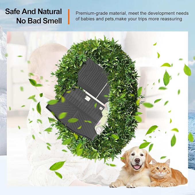 powoq Cargo Mat & Backrest Mat Compatible with 22-26 Honda Civic Hatchback | Cargo Liner & Back Seat Protector TPE All Weather Replacement for 2022-2026 Honda Civic Accessories (Trunk Mat+Backrest Mats) - Image 6