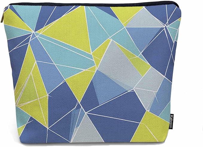 Woman Makeup Bag Triangle, Geometric Stripe Triangle Makeup Bags Travel Cosmetic Bags Toiletry Makeup Organizer Pencil Pouch Make Up Cosmetic Bag For Owners Lady Birthday Gifts by Unknown