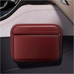 Car Seat Side Pocket Organizer, Mini Leather Auto Door Storage Bag Console Side Organizer, Multifunctional Seat Gap Pocket Storage Pouch for Phone Pen Key Sunglass (Wine Red) by Unknown