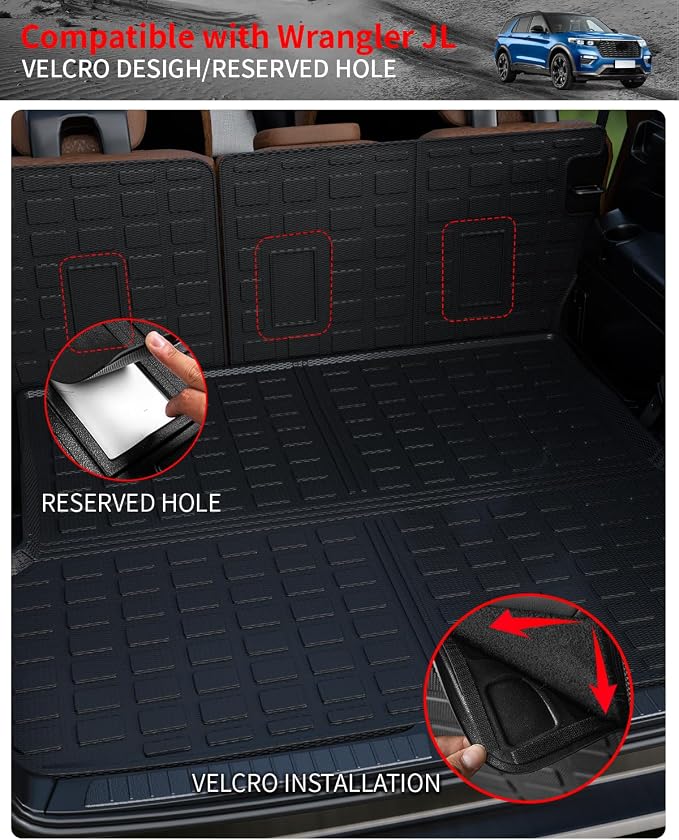 Floor Mats Set for 2020-2025 Subaru Outback | Cargo Liner Cargo Mat Trunk Liner TPE All Weather Back Seat Cover Protector 2024 Outback Accessories - Image 4