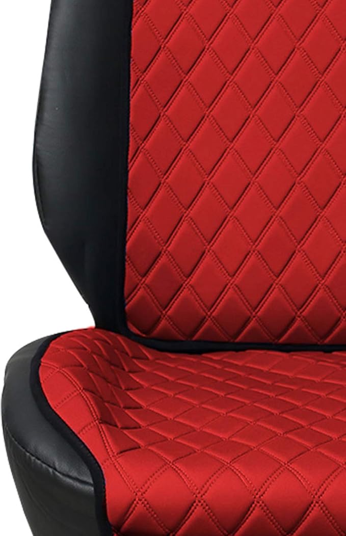 FH Group Car Seat Cushion – Neosupreme Single Front Seat Cover with Front Pockets, Airbag Compatible, Universal Fit Car Seat Cushion for Driver or Passenger Seat, SUV, Truck, Sedan & Van – Red - Image 3