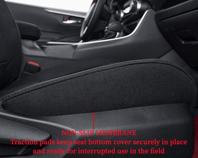 coverdream Customized Car Seat Covers Fit for 2020 2021 2022 Toyota Corolla Hybrid LE &2023-2025 Corolla Hybrid XLE,Fully Covered,Airbag Compatible Polyester Seat Protector(Full Set,Black) - Image 2