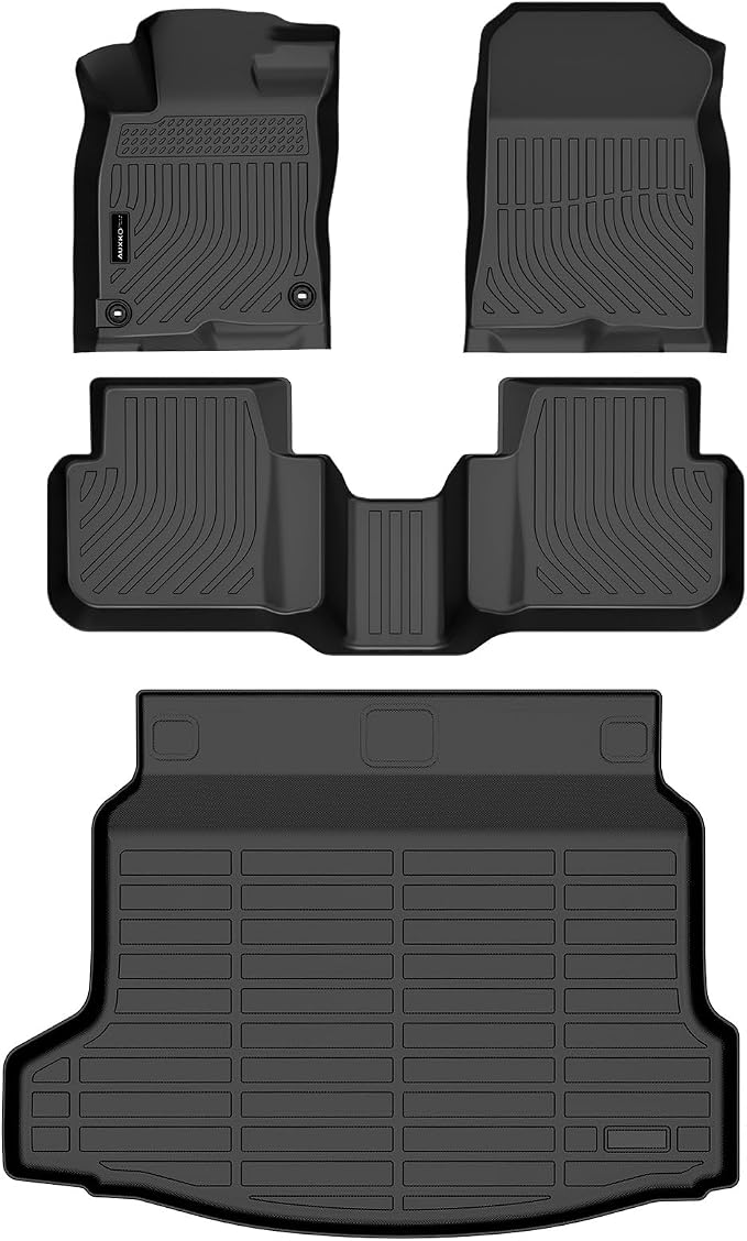 AUXKO Floor Mats Cargo Mat for 2025 2026 Honda Civic Hybrid Hatchback | Not Sedan,High Wall,All-Weather,All Season,Odorless,Anti Slip,Rain&Salt Resistant,TPE Material,Black,Accessories,Pet Friendly - Image 2