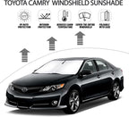 D-Lumina Windshield Sun Shade for 2012 2013 2014 2015 2016 2017 Toyo-ta Camry Accessories, Front Window Sunshade Sun Visor Protector Block UV Rays Heat, Foldable 2 Layers 210T Material - Image 2