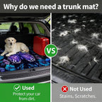 Car Trunk Mat for SUV, 29"x39" Cute Purple Butterfly Cargo Liner Protector | All Weather Universal Cargo Liners for Dogs, Car Accessory for SUVs/Sedan/Wagons, Durable Non-Slip Washable Rear Cargo Mat - Image 4