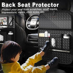 XDV Car Seat Organizers,Multi-functional Back Seat Protectors, Storage Pouches, and Tray Holders (for Cars, Kids, Seat Back and Rear Seats) (Woven Black, 1 Pcs) - Image 3