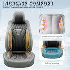 Fit FJ Cruiser Premium Leather Car Seat Covers for Toyota FJ Cruiser 2007-2013 2014 - Waterproof，Breathable，All-Weather Seat Cushion Protecto & Airbag Compatible, 2 Front Seat Gray&Black - Image 7