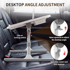 Xuhal Large Car Seat Tray Table, 23.6"×13.8" Adjustable Car Desk Laptop Desk 0–36° Wood Portable Detachable Lap Desks for Passenger Seat, Work, Eating, Camping, Home Use, Long Distance Use - Image 9