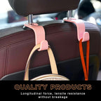 povtii 4PCS Car Seat Headrest Hook, Auto Back Seat Hanging Storage Organizer, Vehicle Seatback Hanger Holder for Purse Handbag Coat Umbrella, Universal Interior Car Accessories (Light Pink) - Image 5