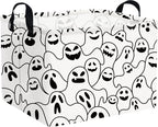 Halloween Ghost thriller basket,Empty Halloween basket,Horror and thriller decor,Trick or Treat Box for Boys and Girls,Horror decor(Ghost) by FXOCSHE