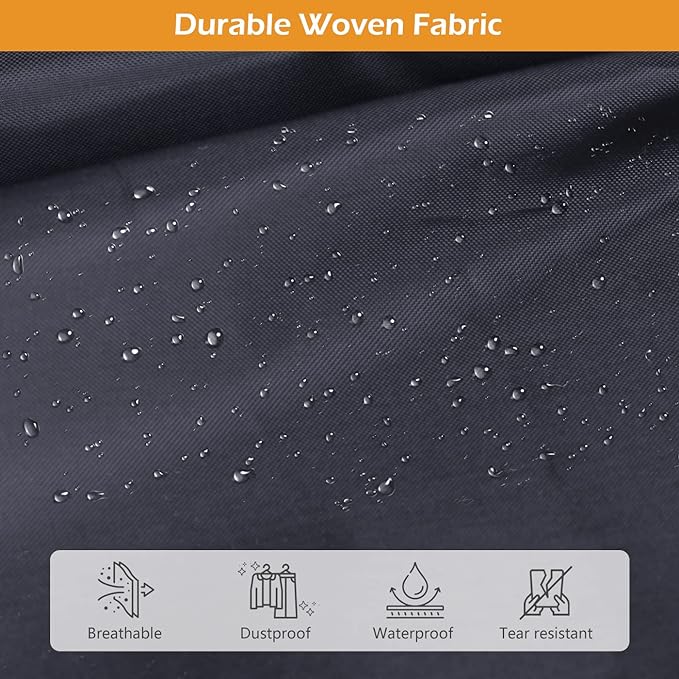MISSLO 72" Wedding Dress Garment Bag Waterproof Garment Bags for Travel for Women Dress Bags for Gowns Long for Closet Storage, Black - Image 6