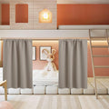 RYB HOME Half Curtain Tiers 36 inch Length, Rod Pocket | Short Blackout Curtains for Small Window, Thermal Insulated, Privacy Protection, Energy Efficient, W34 x L36, Sand, 2 Panels by RYBHOME