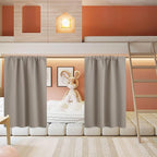RYB HOME Half Curtain Tiers 36 inch Length, Rod Pocket | Short Blackout Curtains for Small Window, Thermal Insulated, Privacy Protection, Energy Efficient, W34 x L36, Sand, 2 Panels by RYBHOME