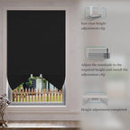 Myshade Arch Window Shades Half Circle Blackout Cellular Shades Cordless No Drill Blinds for Windows Half Moon Honeycomb Fabric No Tools Room Darkening Shades Easy Install (1PCS Black 24" W X 12" H) - Image 4