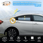 KUST Car Window Shades for 2016-2021 Honda Civic Sedan Accessories, Breathable Mesh Magnetic Window Covers, Rear Back Side Window Sun Shades UV Block Privacy Protection for Baby Camping Napping 2PCS - Image 2