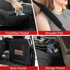 BEITK 2 Pack Waterproof Full Surround Leather Car Seat Covers Full Set | PU Leather, Scratch-resistant, Universal Fit for Cars Trucks SUV, Easy to Install - Image 5