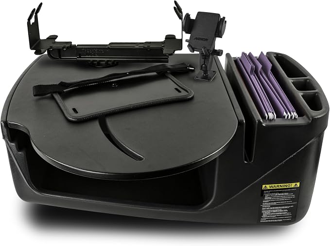 AutoExec AE-RMCD-PI-PM-PS-BT Roadmaster Car Desk for Your Vehicle Workstation and Mobile Office, Black with 400 watt Power Inverter, Phone Mount and Printer Stand | 400 Watt Power Inverter, Phone Mount, Printer Stand, Vehicle Workstation and Mobile Office - Image 4