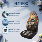 GENANY Duck Hunting Dog Car Seat Covers, 2-Piece Front Seat Set | 2-piece polyester front seat cover set, each 49.5 x 19.6 inches, with adjustable straps and hooks - Image 5