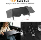 Tesla Model 3 Model Y Car Desk, Triple Foldable Laptop Table Food Tray, Portable Full Size Car Table with Cup Holder, Multipurpose Tray for Eating Working Travel Camping Accessories - Image 5
