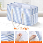 Lifewit Extra Large Tote Bag, Reusable Grocery Bags with Metal Wire Frame and Handles - Image 5