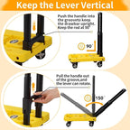 GtIiFmTe Foldable Hand Truck, Lightweight Luggage Cart for Airport Car Seat | Compact Folding dolly with Rotating swivel wheel,storage size12×15.7×4.1",300lbs Load,Upright Lock Handle with 3bungee cords - Image 3