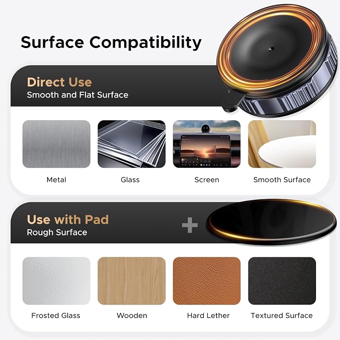UGREEN Magsafe Car Phone Mount, 80LB Vacuum Suction Phone Holder | 3600gf Magnetic Hold with N52 Magnets、360° Rotation、Dashboard & Windshield Compatible with iPhone 17-12 Plus Pro Max Series - Image 5