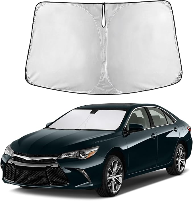 Autovir Windshield Sun Shade Fit for 2012-2015 2016 2017 Toyota Camry | Sunshade, Front Car Window Shades Sun Visor, Blocks UV Rays & Heat, Car Accessories by Autovir