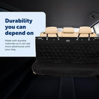 PetSafe Happy Ride Quilted Dog Car Seat Cover, Bench, Black | Seat Cover for Back Seat, Scratch-Resistant, Adjustable Straps and Elastic Panels, Machine Washable, Seatbelt Access Zippers - Image 8