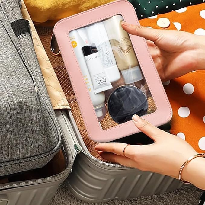 Clear Makeup Bag Small, TSA Approved Portable Toiletry Bag with Zipper Cosmetic Travel Bag Makeup Organizer Case Mini Makeup Pouch for Purse Car Organizer Bag for Women Men - Image 4