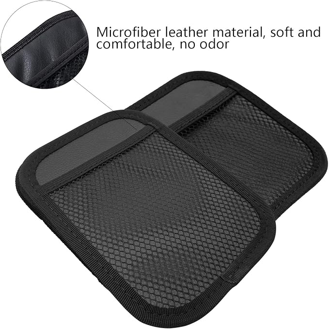INNOLIFE Car Net Pocket Side Clutter Scattered Storage Phone Holder Strong Paste Organizer 8"x5.75"(1pcs L+1 pcs S) - Image 3