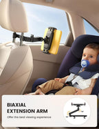 Lamicall Car Headrest Tablet Holder - 3 in 1 Extension Arm Tablet Car Mount | Road Trip Essentials for Kids, for 4.7-11" Devices, for iPad Pro Air Mini, Galaxy, Fire HD, Red - Image 2