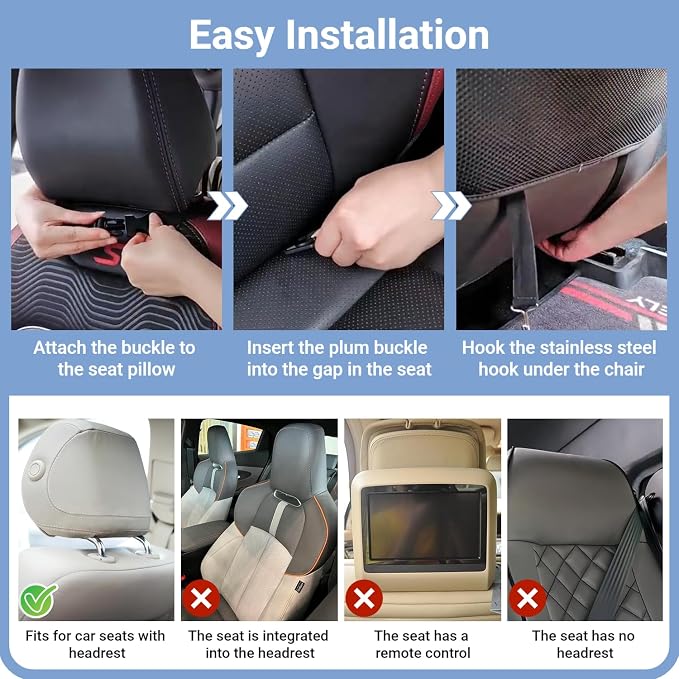 2 Pack Leather Car Backseat Organizer with Foldable Table Tray, Car Seat Back Protector Kick Mats with Tablet Holder, Travel Accessories Storage Organizer - Image 7