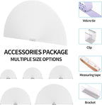 Myshade Arch Window Shades Half Circle Light Filtering Cellular Shades Cordless No Drill Blinds for Windows Half Moon Honeycomb Fabric No Tools Shades Easy Install (2PCS White 72" W X 36" H) - Image 5