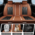 Fit Altima Car Seat Covers for Nissan Altima 2010-2025 2026- Full Set Premium Leather, Waterproof&Breathable, All-Weather Seat Cushion Protecto & Airbag Compatible, Full Set Brown & Black - Image 3