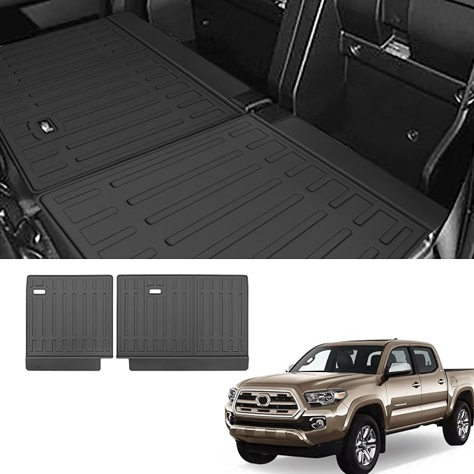 Custom for 2005-2023 Toyota Tacoma Double Cab Rear Seat Backrest Mats All Weather TPE Protection Mat Accessories (for 2005-2023 Toyota Tacoma Double Cab) - Image 3