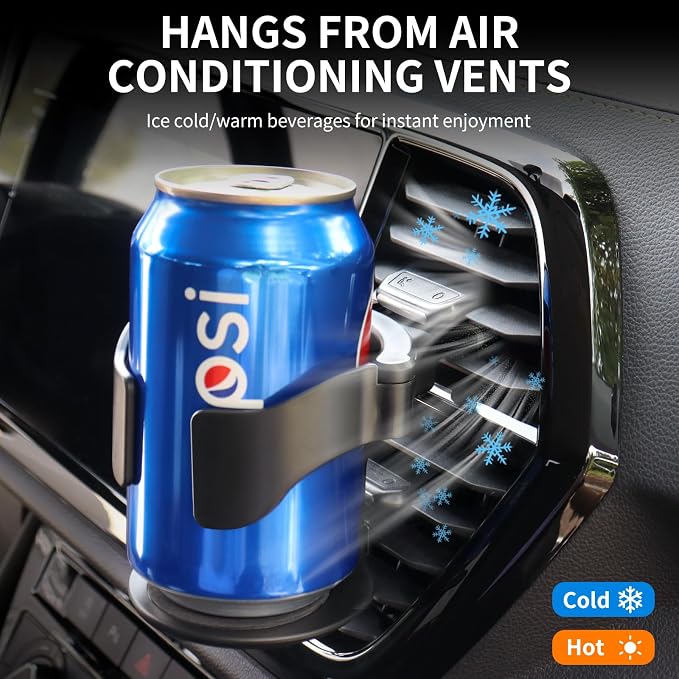 QIIYCCE Cup Holder for Car, Cup Holder Expander for Car Air Vents, Car Ashtray Holder, Suitable for Cars and Trucks with Horizontal Blade Vents (1PCS) - Image 7