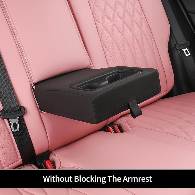EKR Rav4 Seat Covers Custom Fit for Toyota Rav4 2021-2024 Prime SE,XSE & 2019-2025 Hybrid/PHEV SE,XSE, Leather Pink Seat Cover Full Set for Women,Faux Leather(Pink) - Image 8