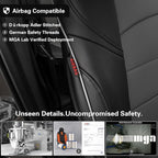 EKR Rav4 Seat Covers Custom Fit for Toyota Rav4 (Hybrid) Woodland/Limited 2026,Waterproof Leather Car Seat Cover Full Set for SUV,Faux Leather(Black/Gray) - Image 2