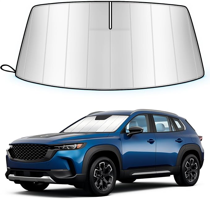 Windshield Sun Shade for Mazda CX50 CX-50 2023-2026 Custom Fit | Accordion Folding Design, Car Front Window Sunshade, Sunshield Sun Visor Protector, Blocks UV Rays & Heat, Car Accessories by Unknown