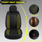 Car Seat Covers for Nissan NV 200 2016-2020 Full Set Faux Leather | Waterproof Breathable Scratch Resistant 360° Wrap Airbag Compatible Easy Clean（5 Seats,Black) - Image 7
