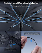 Pigenius Windshield Sun Shade Umbrella for Ford F-150 2021-2026, Ford F-150 Lightning 2022-2026, Foldable Umbrella Sunshade with Silver Heat Shield to Keep Cool - Image 6