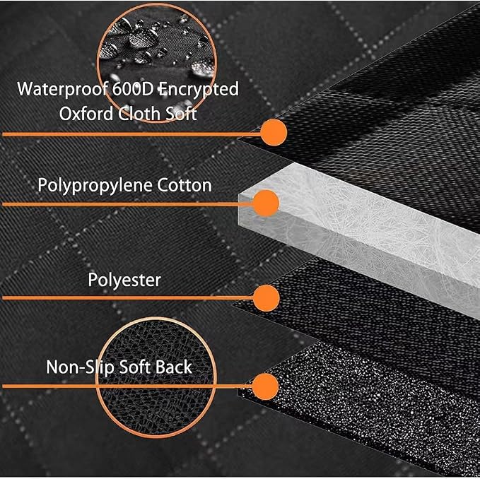 M/P Dog car seat Cover for Pets 100% Waterproof Seat Cover Hammock with Mesh Window 600 D Heavy Duty Scratch Proof Nonslip Durable Soft Back seat Cover for Cars Trucks and SUVs seat Covers - Image 4