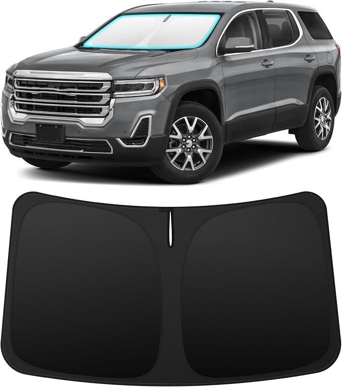 INSAUTO Custom Fit Windshield Sun Shade for GMC Acadia 2017-2023 | Foldable Front Window Sunshade Car Accessories, UV & Heat Reflector, Keeps Interior Cool, Includes Storage Bag by INSAUTO