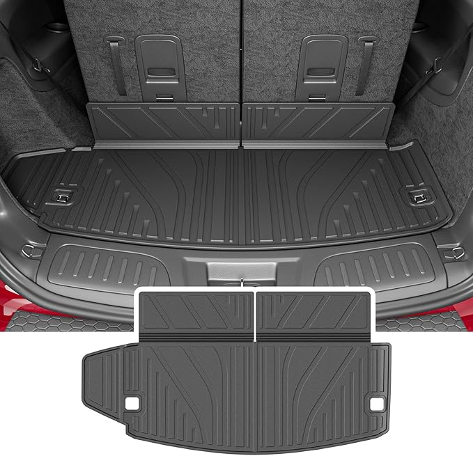 powoq Cargo Mat Compatible with 2016-2026 Dodge Durango 6&7 Seats | Trunk Mat Cargo Liner TPE All Weather Replacement for 2016-2026 Dodge Durango Accessories (Trunk Mat 6&7 Seats) by powoq
