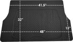 FH Group Premium Liners Tall Channel Trimmable All Weather Rubber Full Set Car Floor Mats (Black) w. Trimmable All-Season Cargo Liner (Black) - Universal Fit for Cars Trucks and SUVs - Image 6