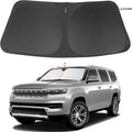 Windshield Sun Shade for 2022-2026 Jeep Wagoneer Accessories | Full covered for windshield, Foldable & Durable, Block UV Rays, Reduce Heat, Easy to install, Keep Car Cooler by LHFLIVE