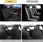 IKABEVEM Car Seat Covers for Cadillac SRX 2011-2016, 2-Pack Front | Luxury Fuax Leather, Waterproof, Airbag Compatible, Easy to Install, Scratch‑Resistant Seat Protection, Black - Image 5