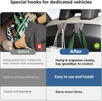 2 Packs Upgraded Foldable Car Seat Headrest Hidden Hooks for Volvo | for Volvo XC90 XC60 S90 S60 V90 V60 60/90 Series Accessories, Storage Organizer for Purse Bag Toy Bottle (Cardamom Brown) - Image 3