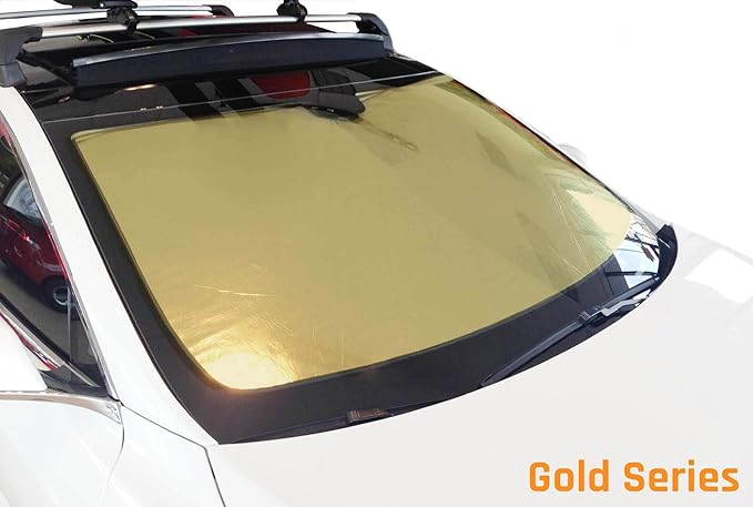 HeatShield, The Original Windshield Sun Shade, Custom-Fit for Toyota 4Runner SUV w/Rear View Mirror Cutout 1996, 1997, 1998, 1999, 2000, 2001, 2002 Gold Series - Image 6